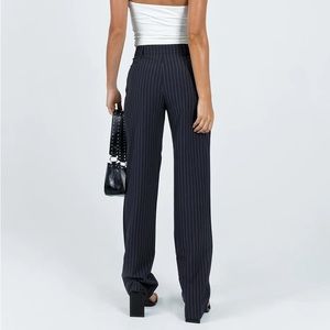 princess polly titius pants navy striped (nwt)